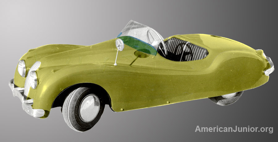 American Junior XKE 120 Jaguar car with fiberglass body